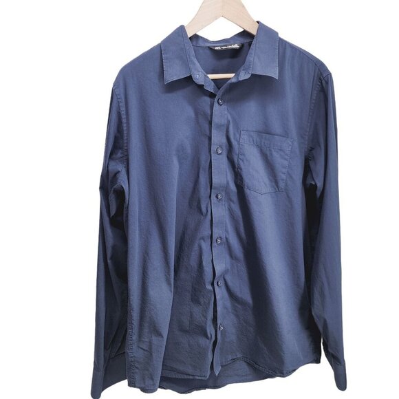 Travis Mathews Button Front Blue Shirt Men's‎ Size L - Picture 1 of 5